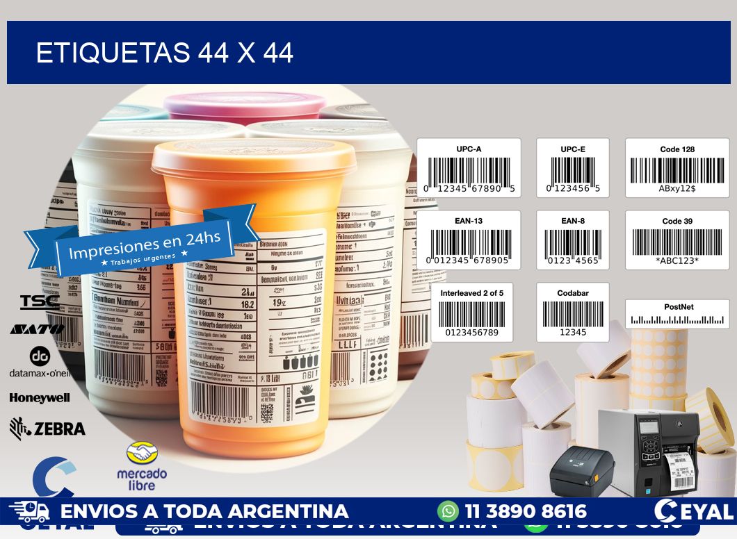 ETIQUETAS 44 x 44
