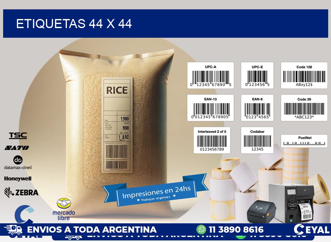 ETIQUETAS 44 x 44