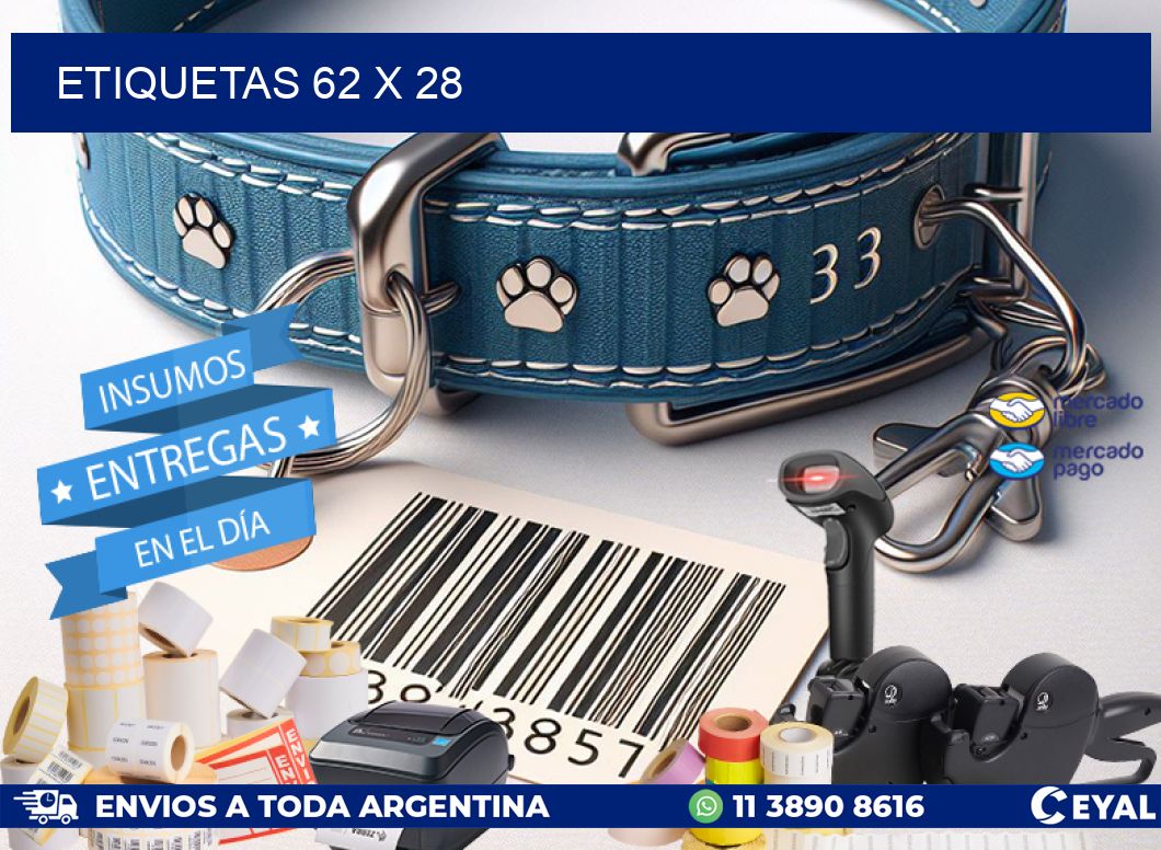 ETIQUETAS 62 x 28