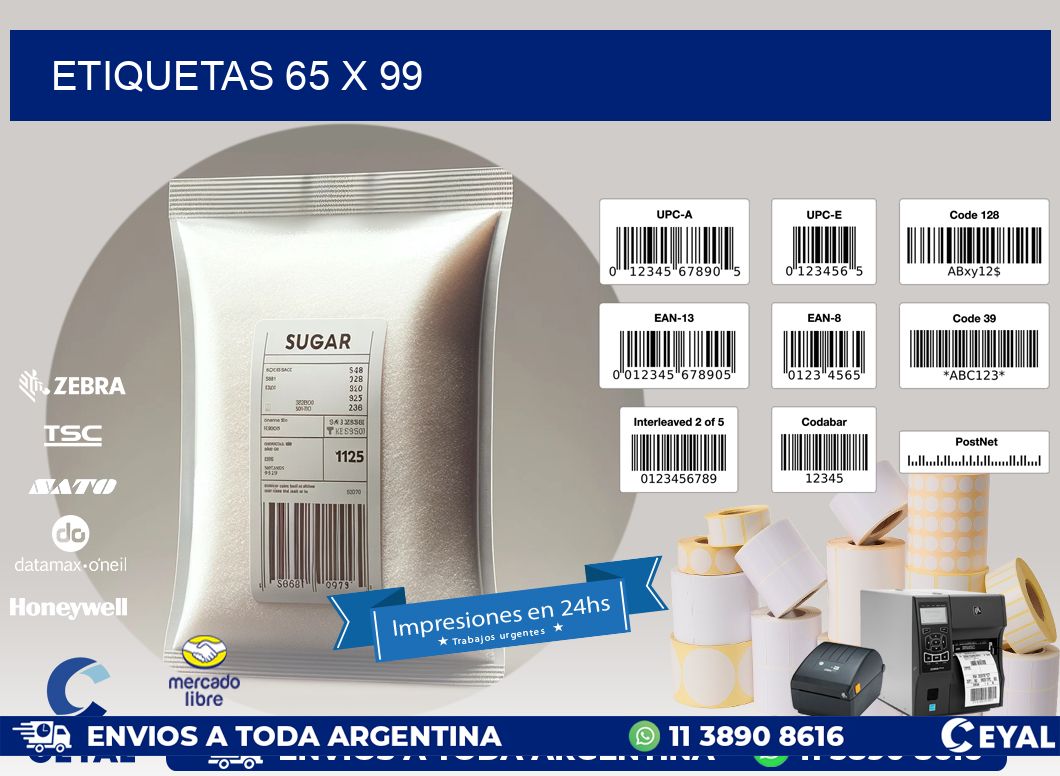 ETIQUETAS 65 x 99
