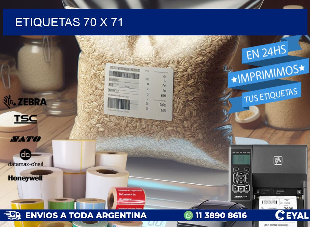 ETIQUETAS 70 x 71