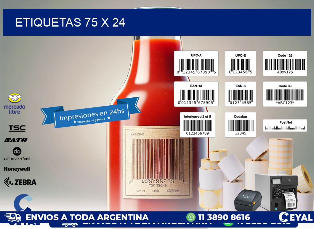 ETIQUETAS 75 x 24