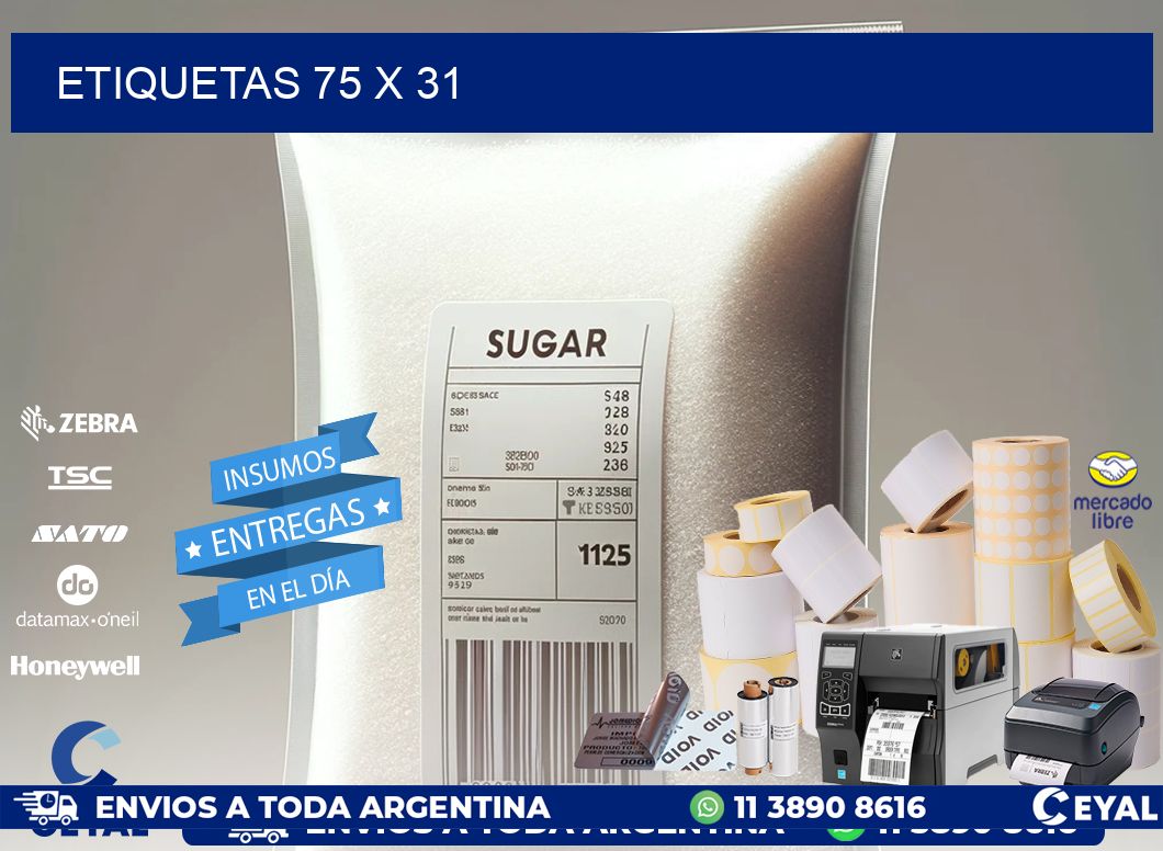 ETIQUETAS 75 x 31