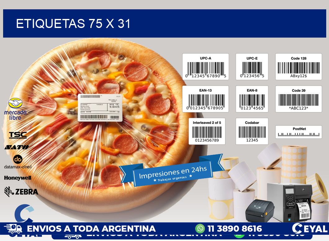 ETIQUETAS 75 x 31