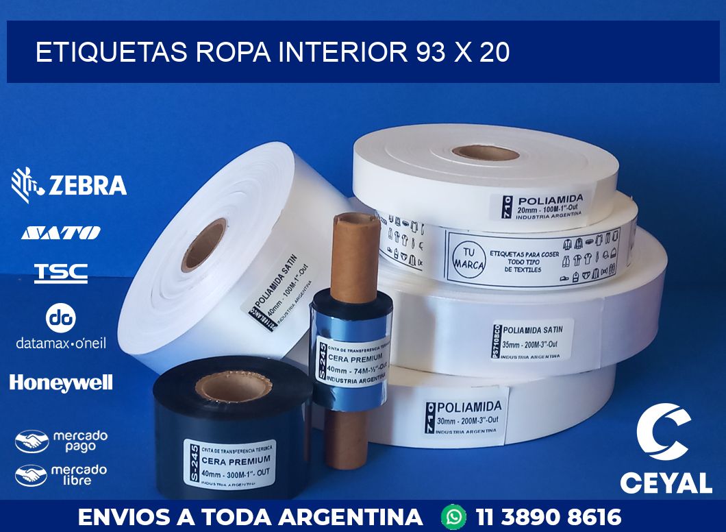 ETIQUETAS ROPA INTERIOR 93 x 20