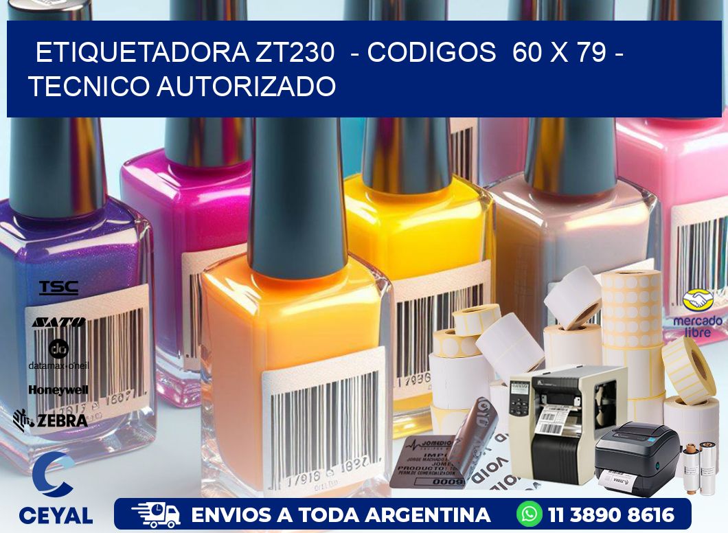 ETIQUETADORA ZT230  - CODIGOS  60 x 79 - TECNICO AUTORIZADO