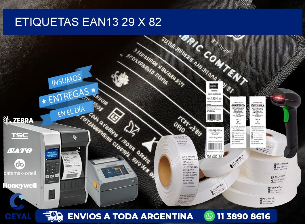 ETIQUETAS EAN13 29 x 82