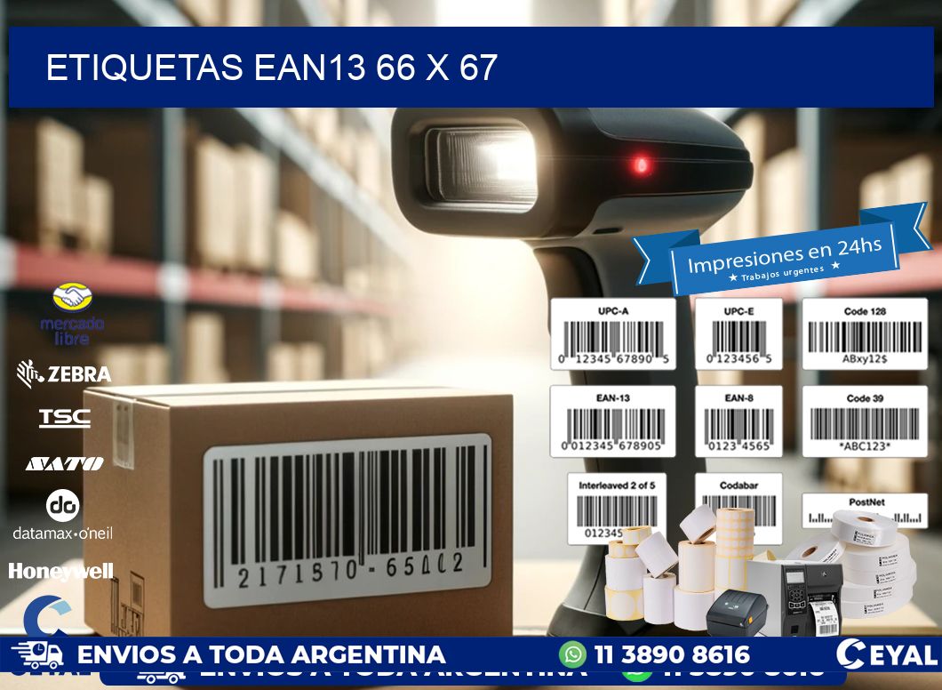 ETIQUETAS EAN13 66 x 67