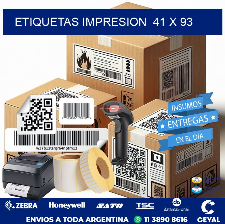 ETIQUETAS IMPRESION  41 x 93