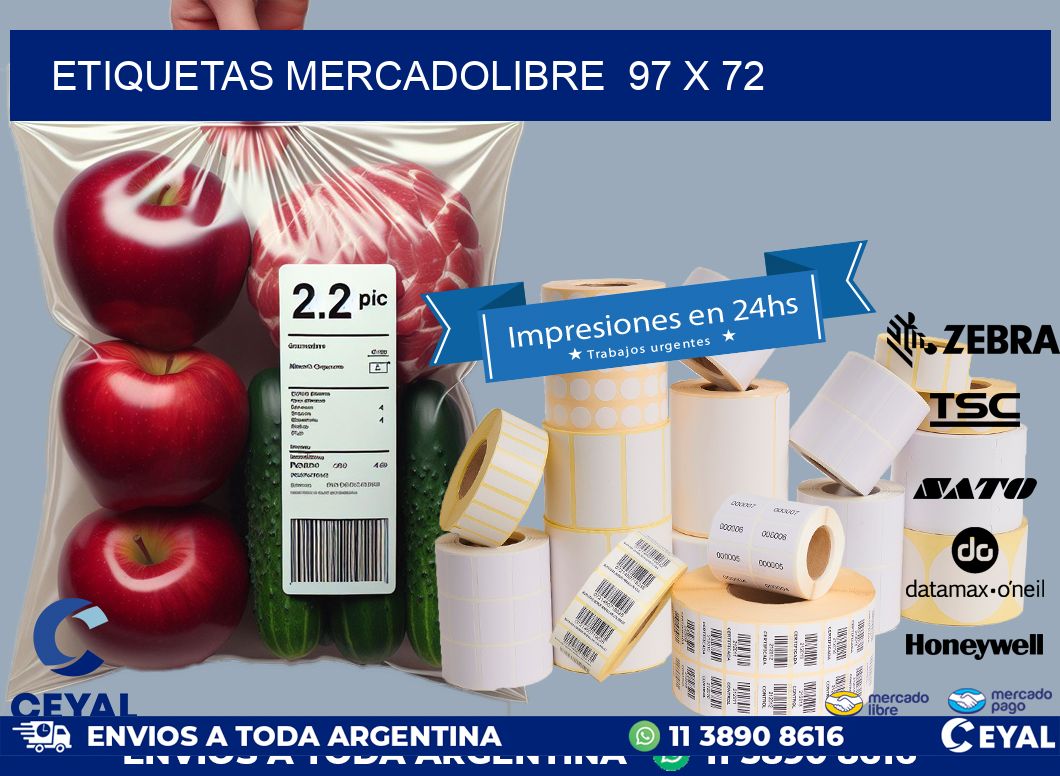 ETIQUETAS MERCADOLIBRE  97 x 72