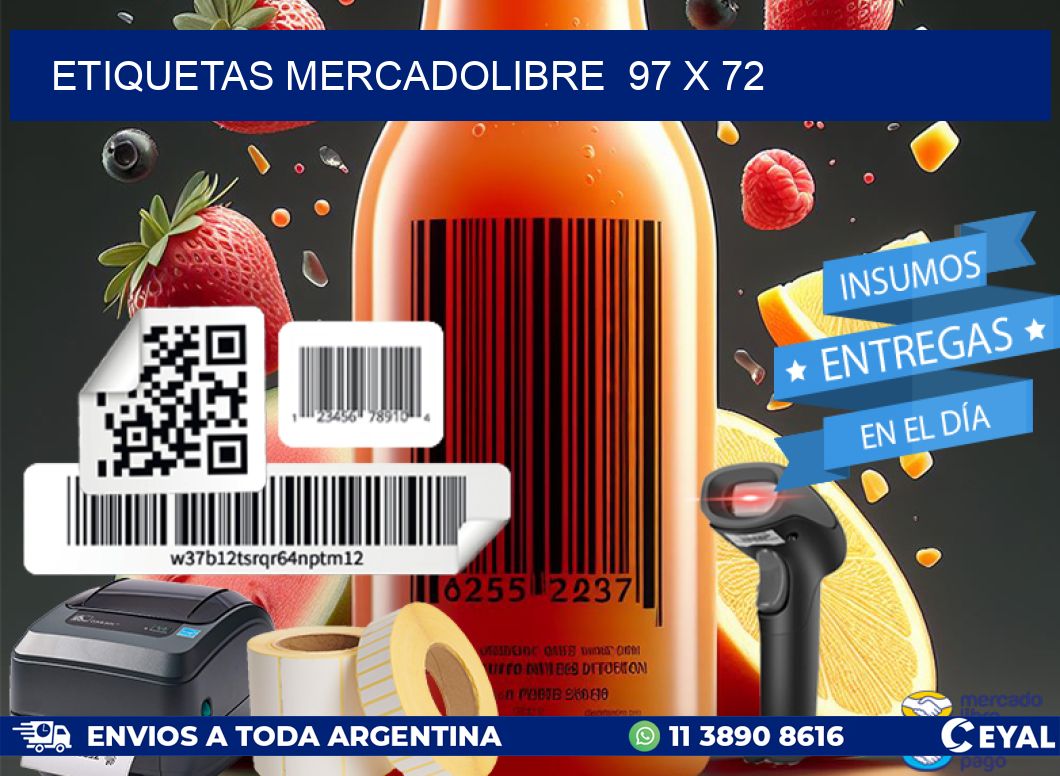 ETIQUETAS MERCADOLIBRE  97 x 72