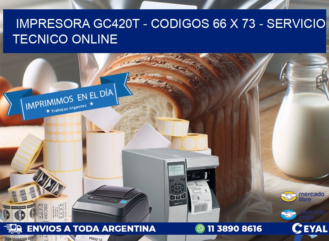 IMPRESORA GC420T - CODIGOS 66 x 73 - SERVICIO TECNICO ONLINE