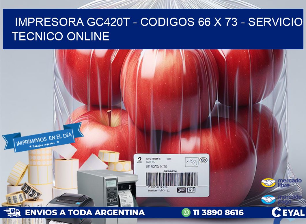 IMPRESORA GC420T – CODIGOS 66 x 73 – SERVICIO TECNICO ONLINE