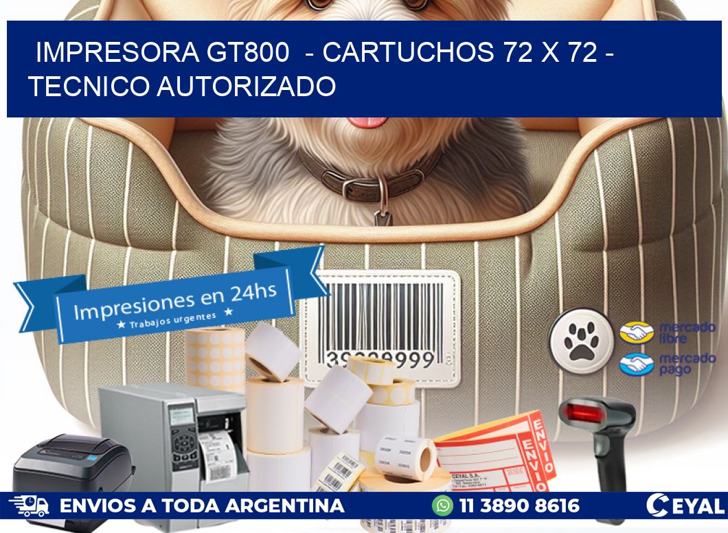IMPRESORA GT800  - CARTUCHOS 72 x 72 - TECNICO AUTORIZADO