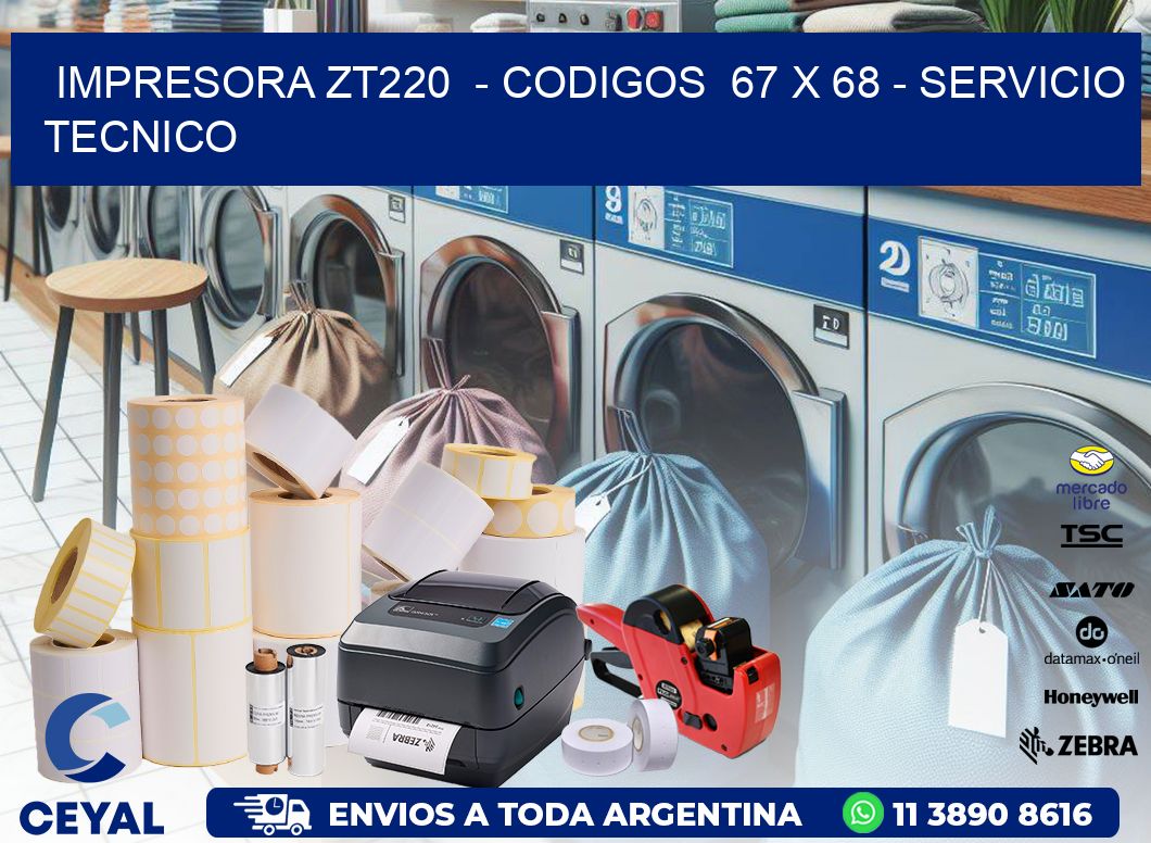 IMPRESORA ZT220 - CODIGOS 67 x 68 - SERVICIO TECNICO