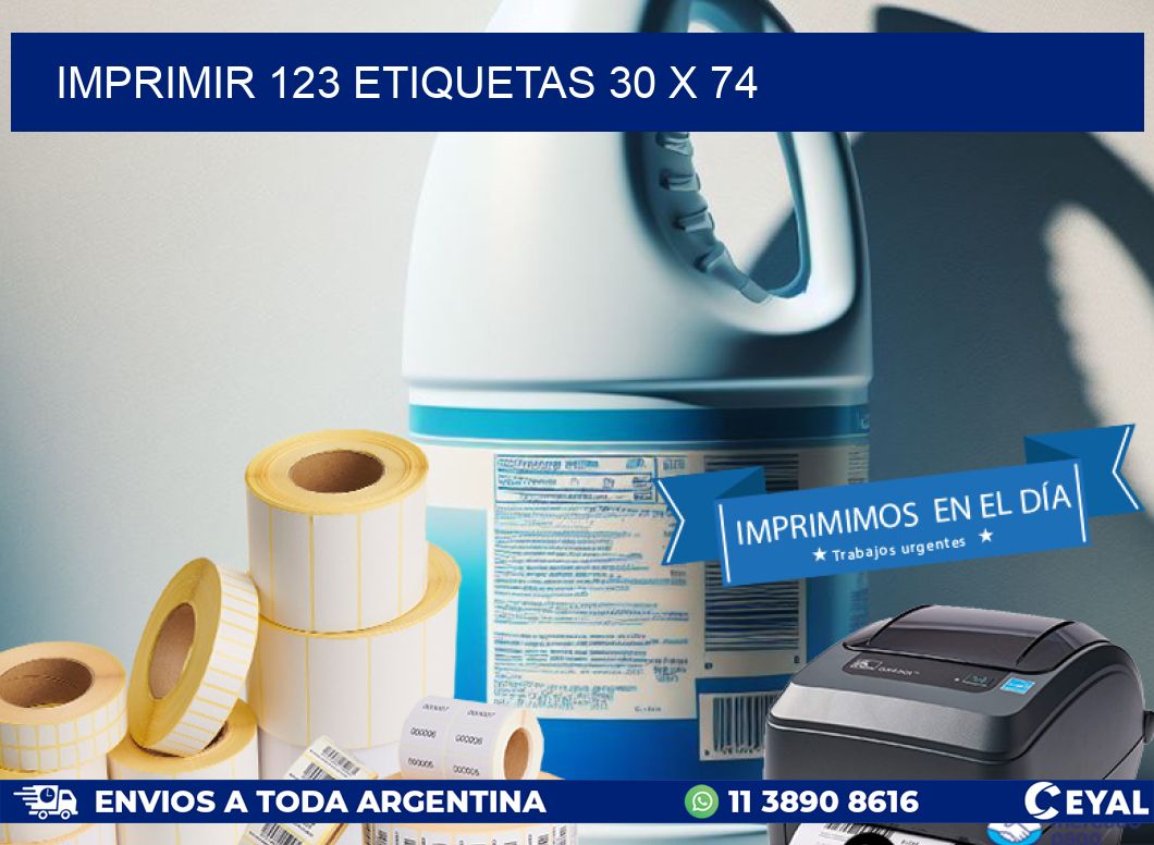IMPRIMIR 123 ETIQUETAS 30 x 74
