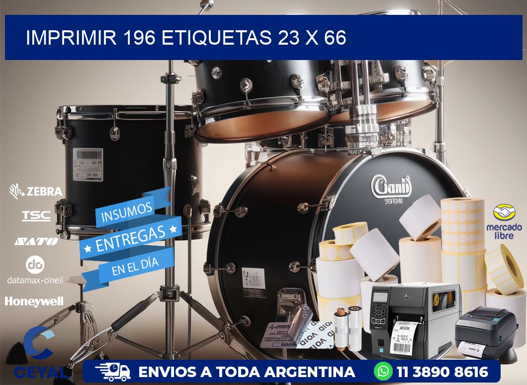 IMPRIMIR 196 ETIQUETAS 23 x 66