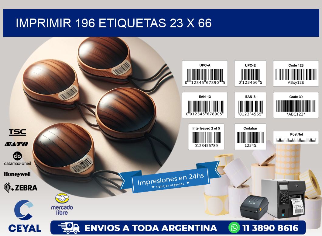 IMPRIMIR 196 ETIQUETAS 23 x 66