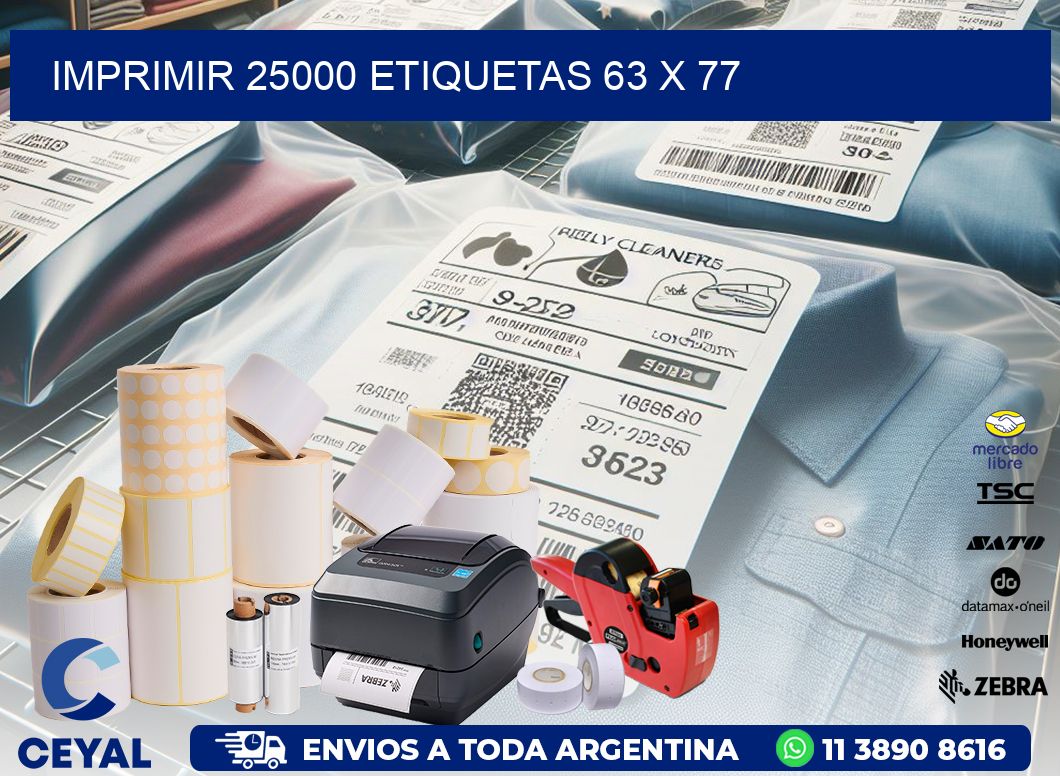 IMPRIMIR 25000 ETIQUETAS 63 x 77