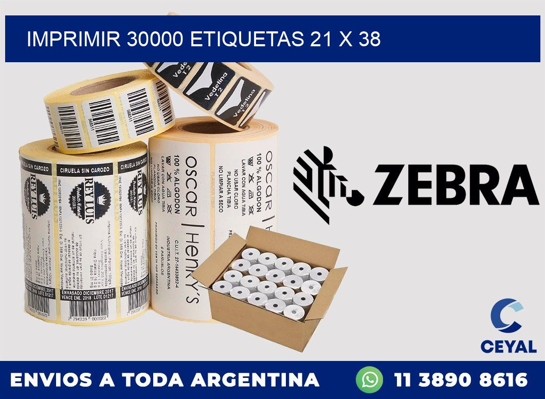 IMPRIMIR 30000 ETIQUETAS 21 x 38