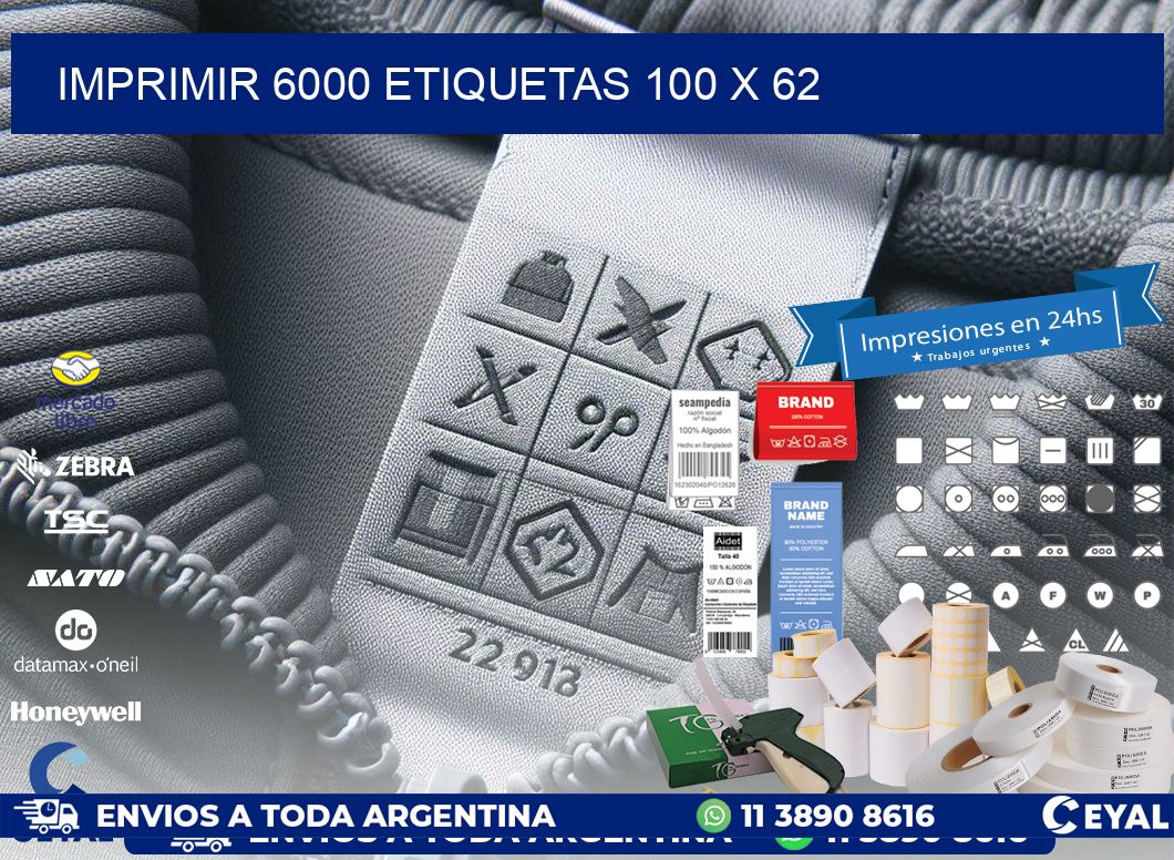 IMPRIMIR 6000 ETIQUETAS 100 x 62