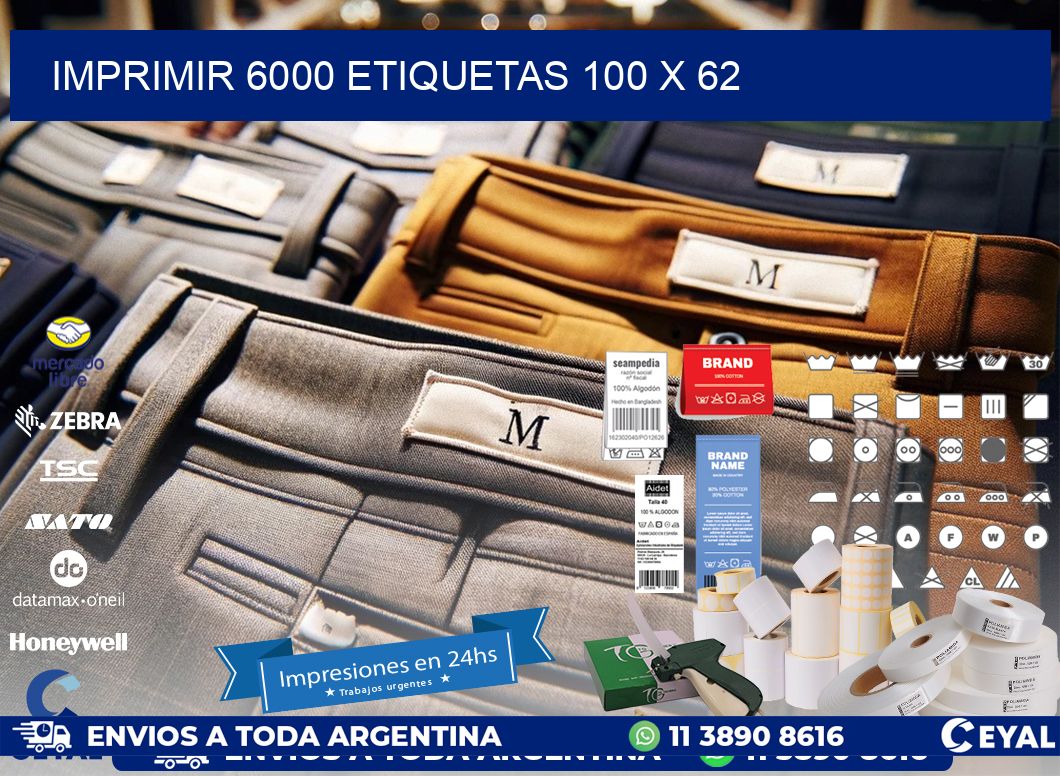 IMPRIMIR 6000 ETIQUETAS 100 x 62