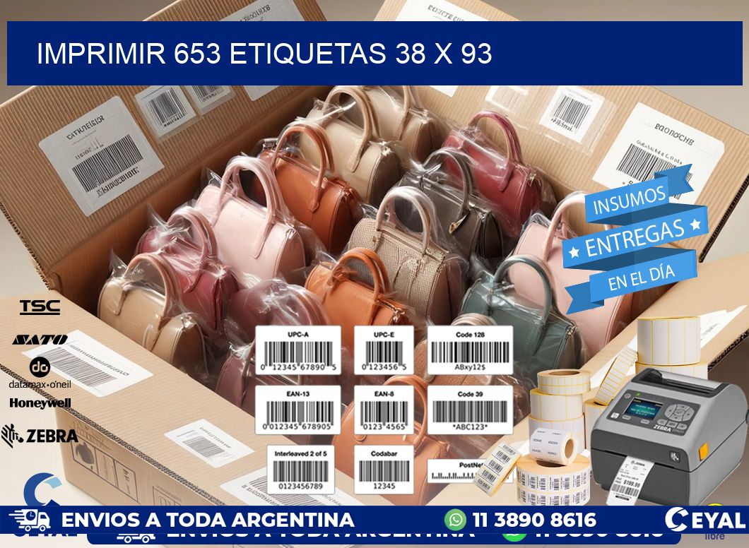 IMPRIMIR 653 ETIQUETAS 38 x 93