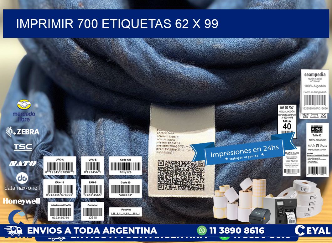IMPRIMIR 700 ETIQUETAS 62 x 99