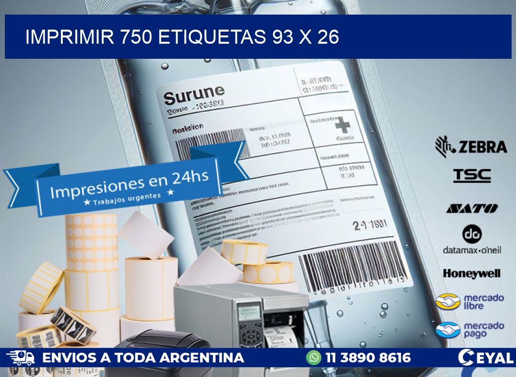 IMPRIMIR 750 ETIQUETAS 93 x 26