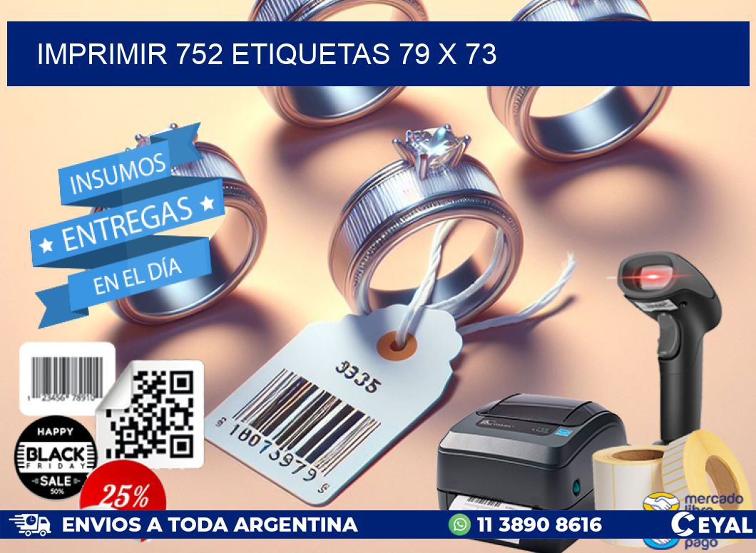 IMPRIMIR 752 ETIQUETAS 79 x 73