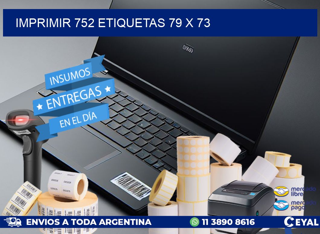 IMPRIMIR 752 ETIQUETAS 79 x 73