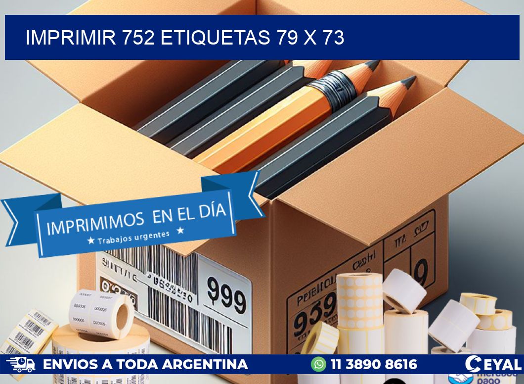 IMPRIMIR 752 ETIQUETAS 79 x 73