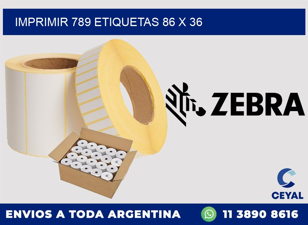 IMPRIMIR 789 ETIQUETAS 86 x 36