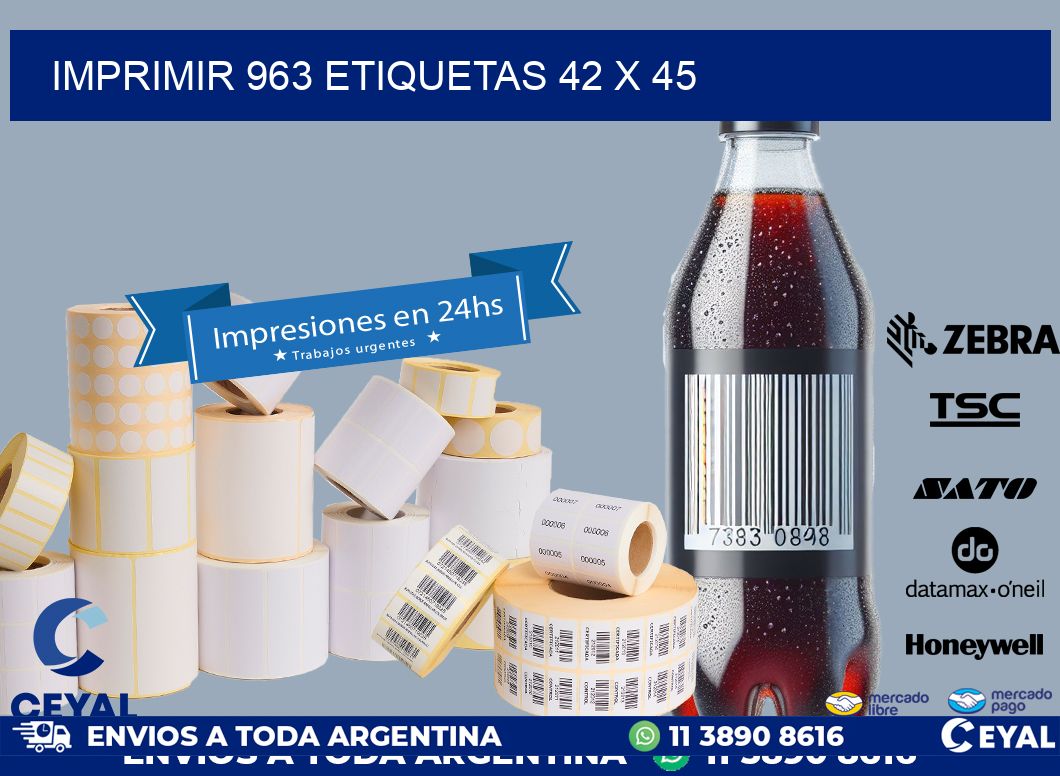 IMPRIMIR 963 ETIQUETAS 42 x 45
