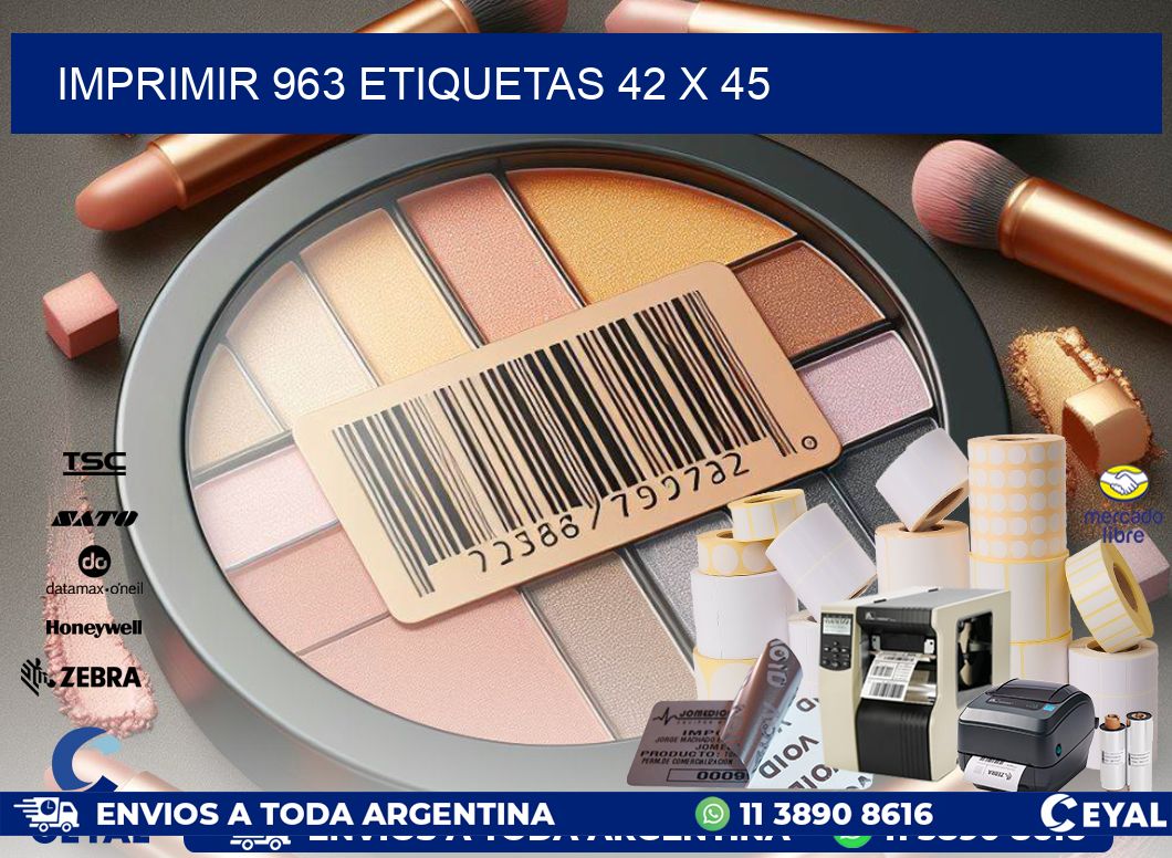 IMPRIMIR 963 ETIQUETAS 42 x 45
