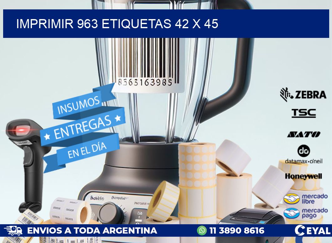 IMPRIMIR 963 ETIQUETAS 42 x 45
