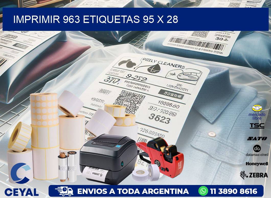 IMPRIMIR 963 ETIQUETAS 95 x 28
