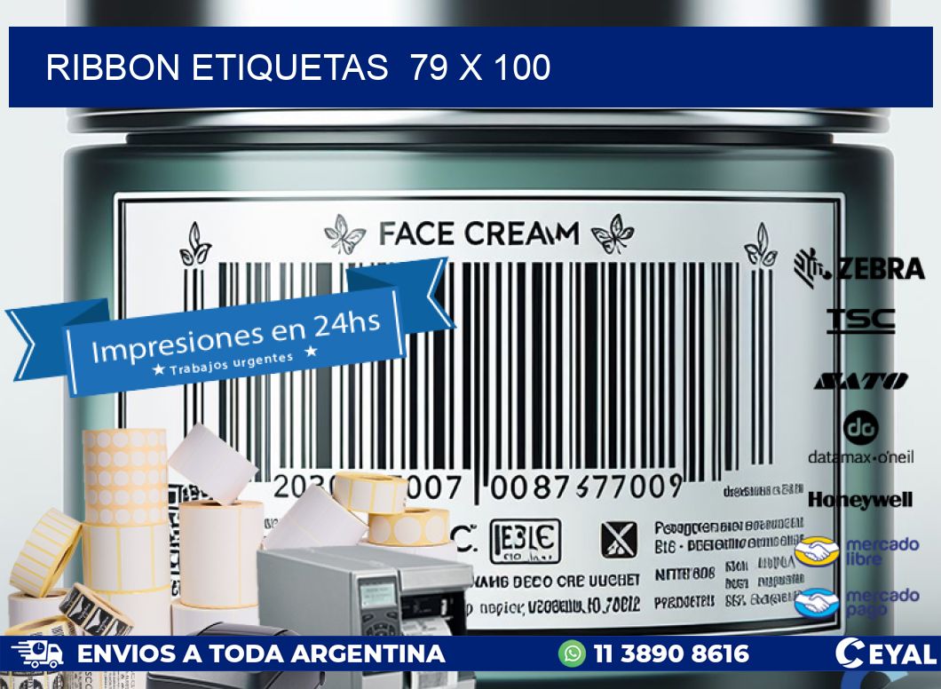 RIBBON ETIQUETAS  79 x 100