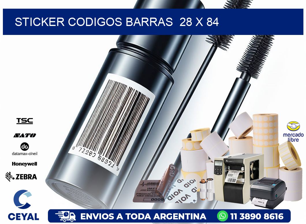 STICKER CODIGOS BARRAS  28 x 84