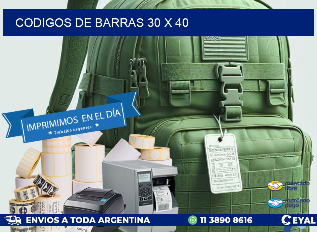 codigos de barras 30 x 40