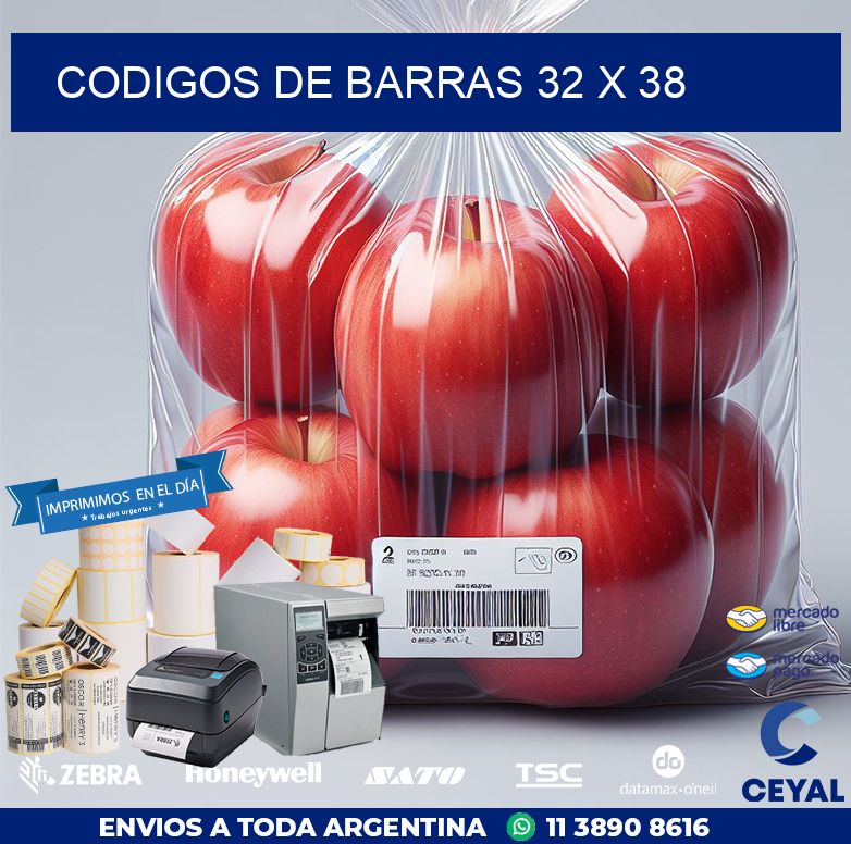 codigos de barras 32 x 38