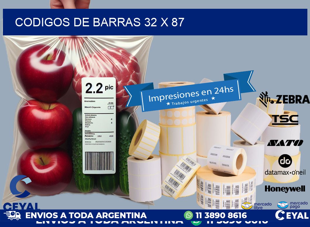 codigos de barras 32 x 87