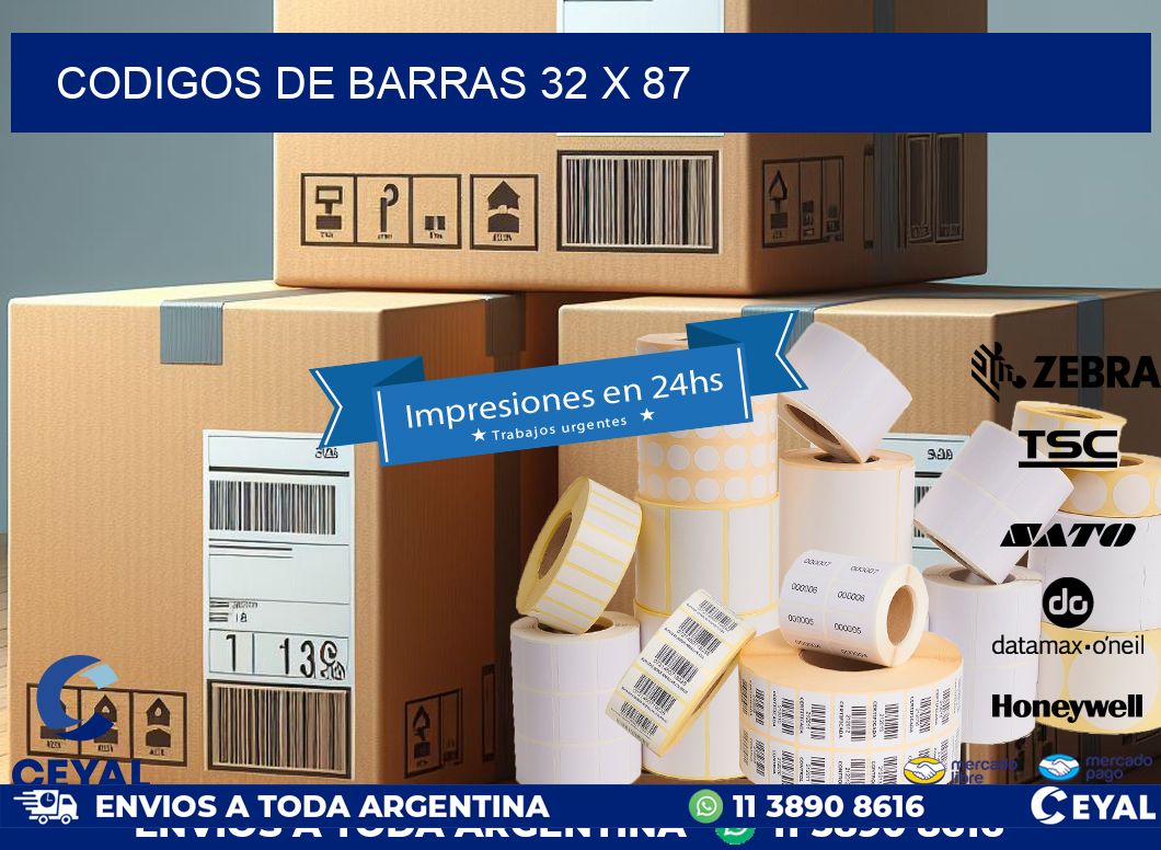 codigos de barras 32 x 87