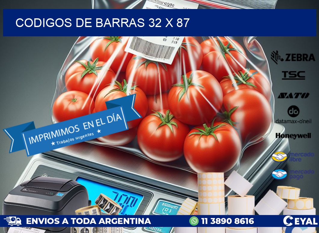 codigos de barras 32 x 87