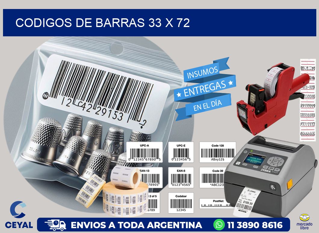 codigos de barras 33 x 72