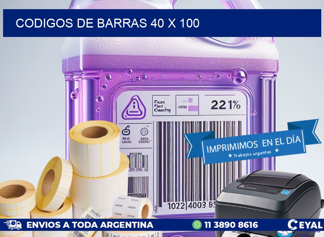 codigos de barras 40 x 100