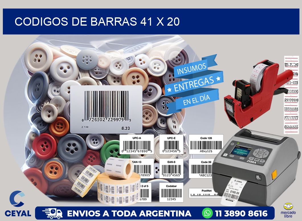 codigos de barras 41 x 20