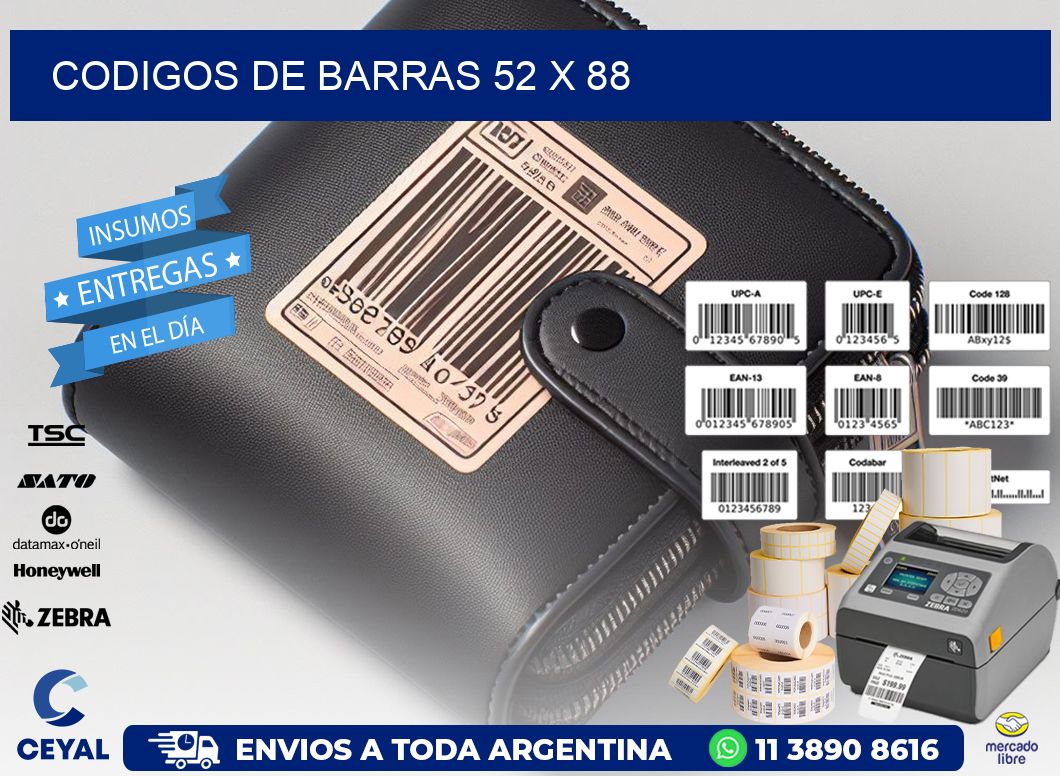 codigos de barras 52 x 88
