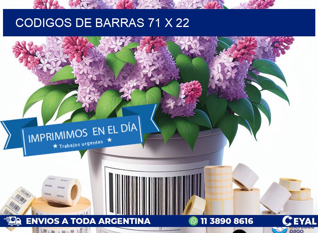 codigos de barras 71 x 22