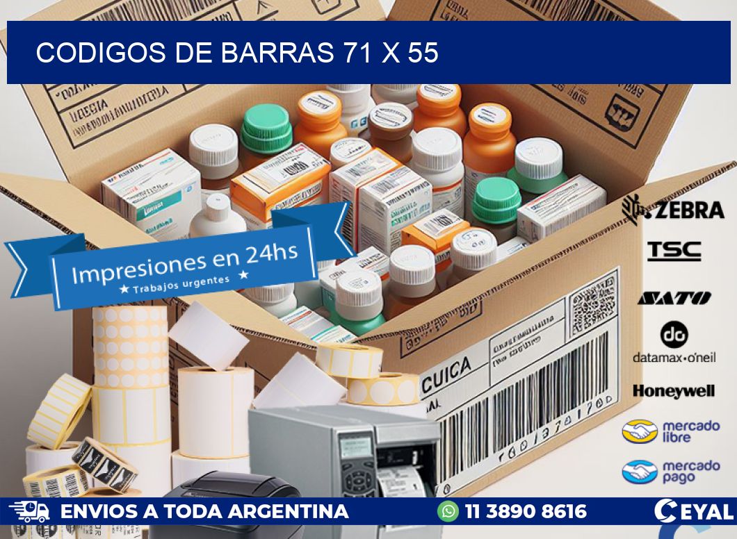 codigos de barras 71 x 55